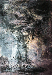 Explosion abstract painting by Luigi Vanzan